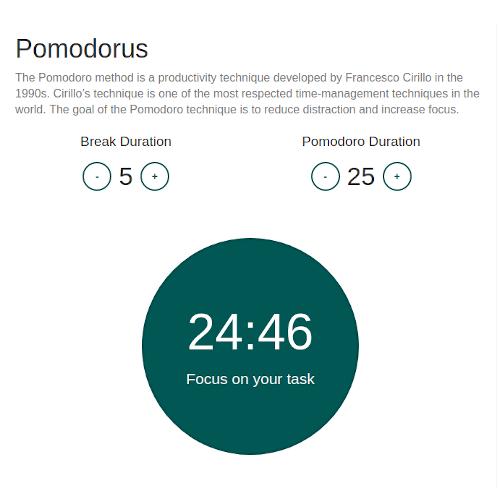 Pomodorus app